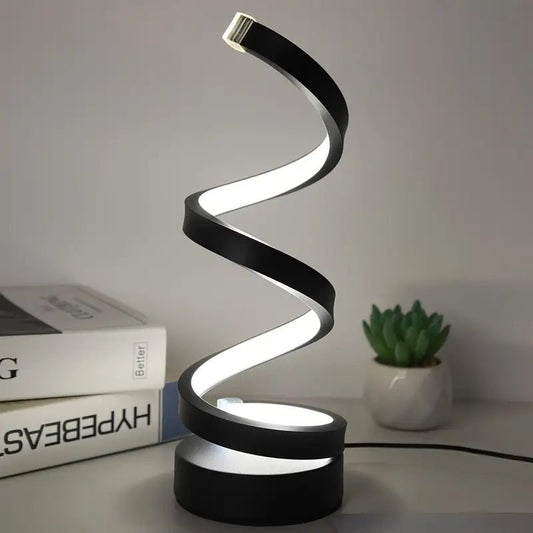 SPIRALUX - Lampada da tavolo a LED a spirale, design moderno, dimmerabile