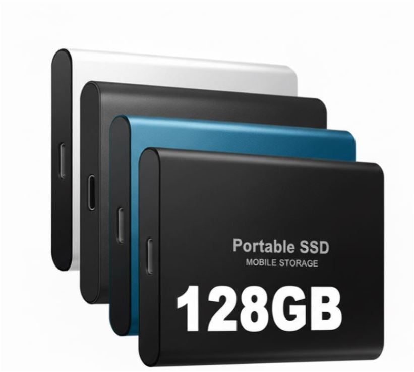 SSD Externe 128 Go USB-C Haute Vitesse 1 050 Mo/s - Disque Dur Externe SSD