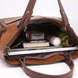 Borsa a Tracolla da Donna in Pelle Vintage Elegante Fatta a Mano