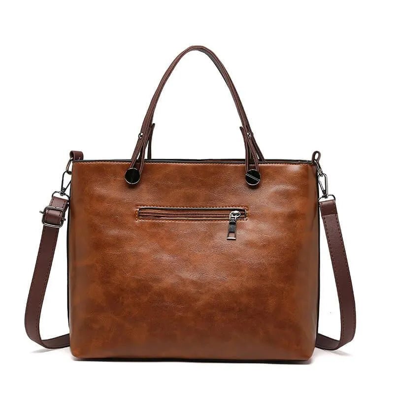 Borsa a Tracolla da Donna in Pelle Vintage Elegante Fatta a Mano