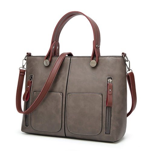 Borsa a Tracolla da Donna in Pelle Vintage Elegante Fatta a Mano