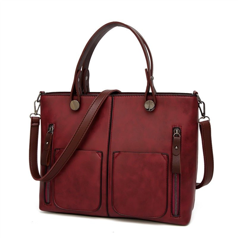 Borsa a Tracolla da Donna in Pelle Vintage Elegante Fatta a Mano