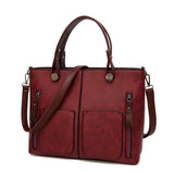 Borsa a Tracolla da Donna in Pelle Vintage Elegante Fatta a Mano