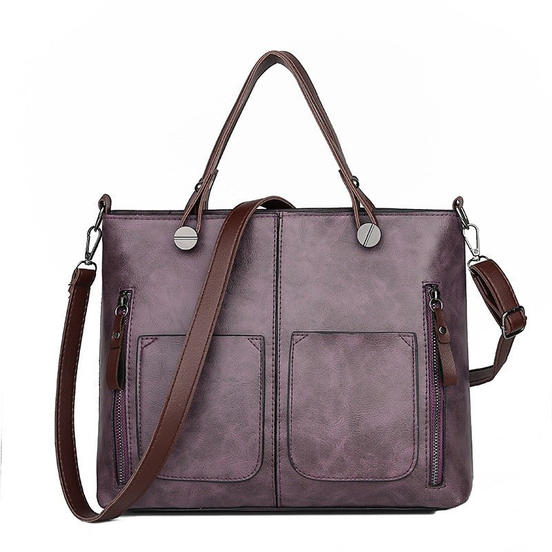 Borsa a Tracolla da Donna in Pelle Vintage Elegante Fatta a Mano