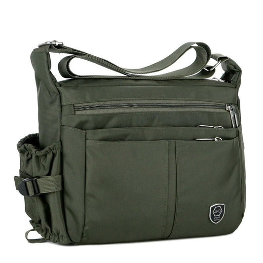 Borsa Messenger Minimalista con Portaborraccia e Tasche