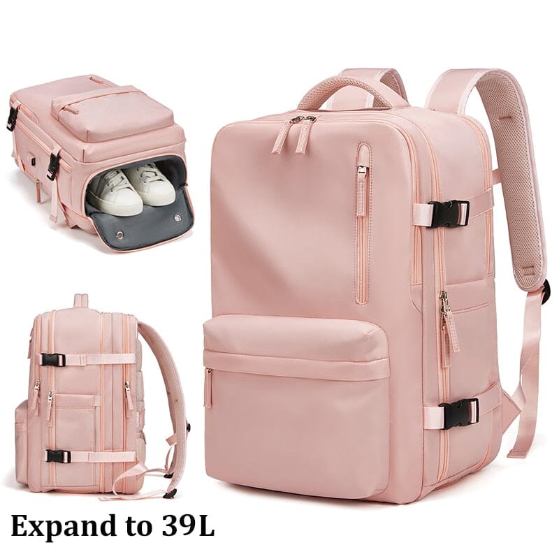 Zaino da donna JQMEI - Borsa per laptop da 16" con caricatore USB e spallacci imbottiti
