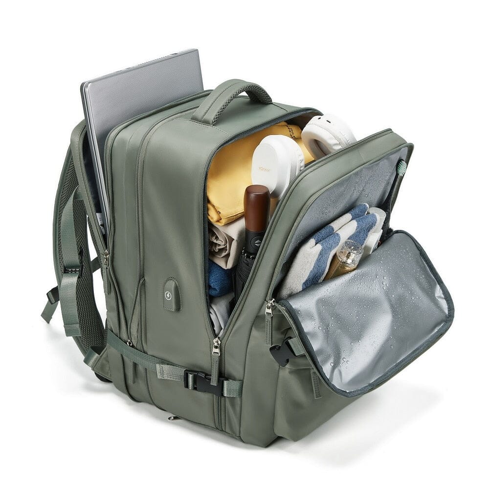 Zaino da donna JQMEI - Borsa per laptop da 16" con caricatore USB e spallacci imbottiti