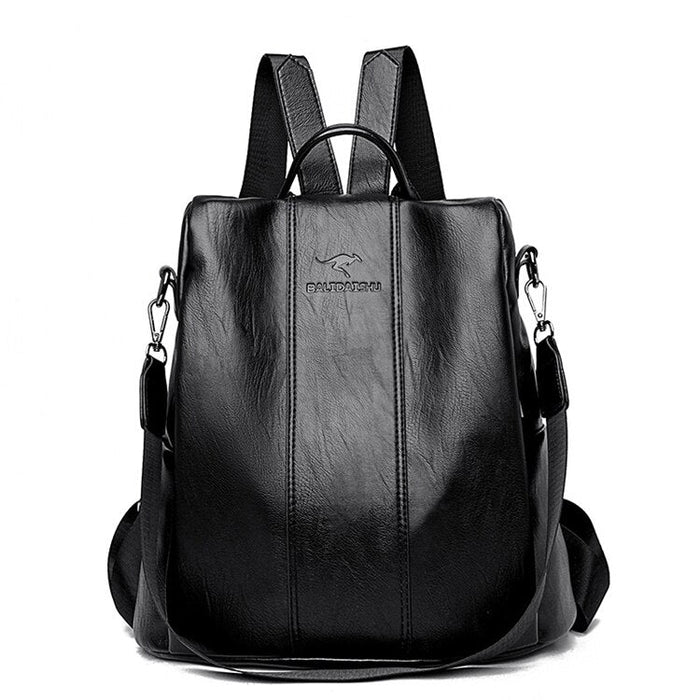 Sac à Dos en Cuir Antivol pour Femme - Style Vintage Élégant