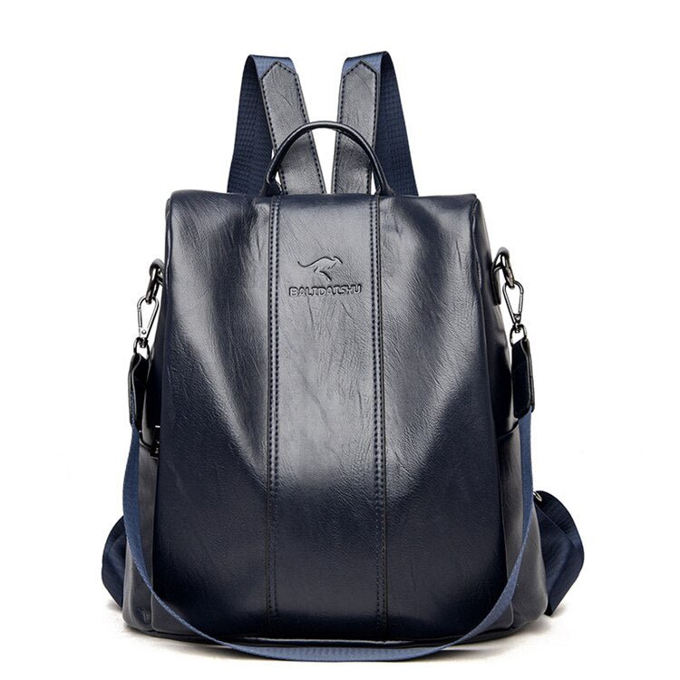 Zaino antifurto in pelle da donna - Stile vintage elegante