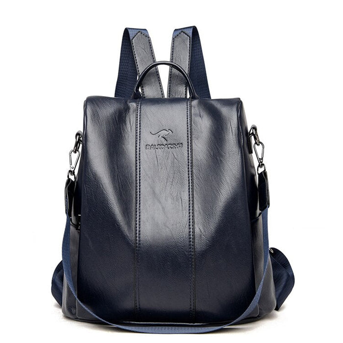 Sac à Dos en Cuir Antivol pour Femme - Style Vintage Élégant