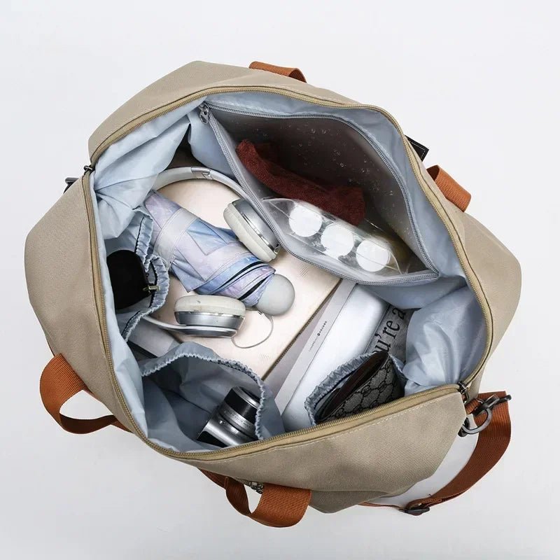 Borsa da viaggio sportiva da donna con scomparto separato bagnato/asciutto – Versatile e impermeabile