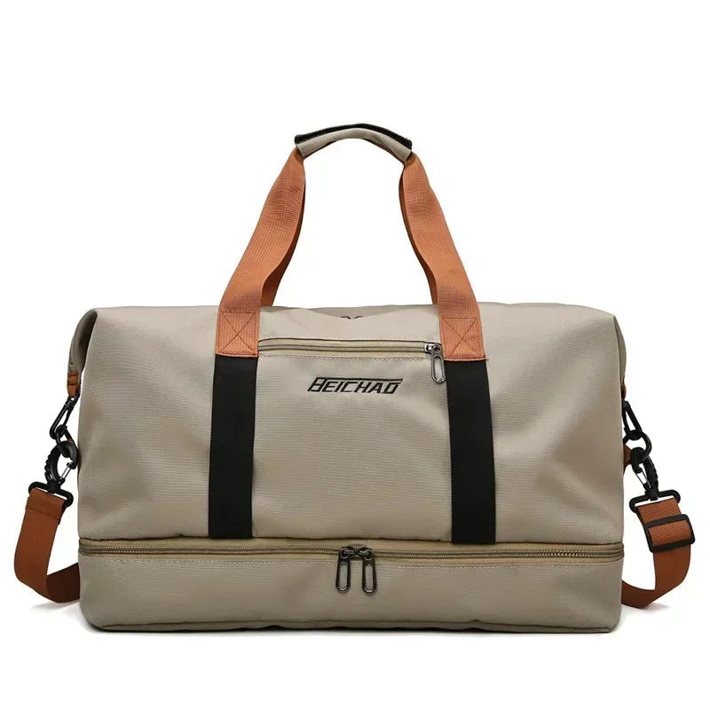 Sac de Voyage Fitness Femme avec Compartiment Humide/Sec - Polyvalent et Hydrofuge
