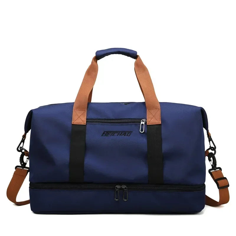 Sac de Voyage Fitness Femme avec Compartiment Humide/Sec - Polyvalent et Hydrofuge