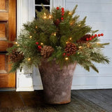 Sapin de Noël Artificiel Pré-éclairé Réaliste 18 Pouces avec Lumières LED