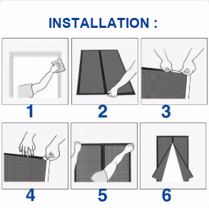 Porte Moustiquaire Aimantée - Installation Facile Sans Outils