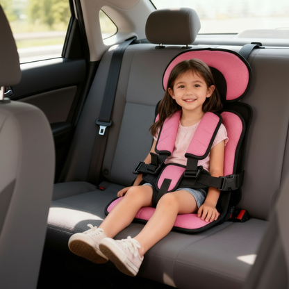 Siège Rehausseur Voiture Portable Pliable Avec Harnais 5 Points
