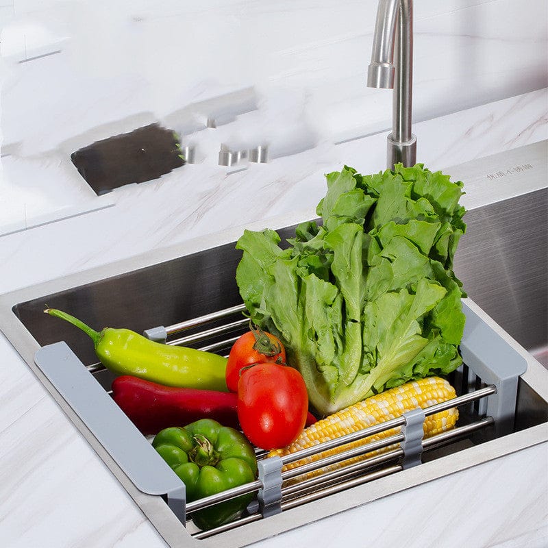 SlimDry - Égouttoir à Vaisselle Multifonctionnel en Acier Inoxydable