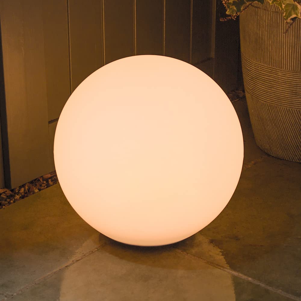 SphereBright - Lampada Sferica da Giardino Resistente alle Intemperie con Telecomando e 16 Colori