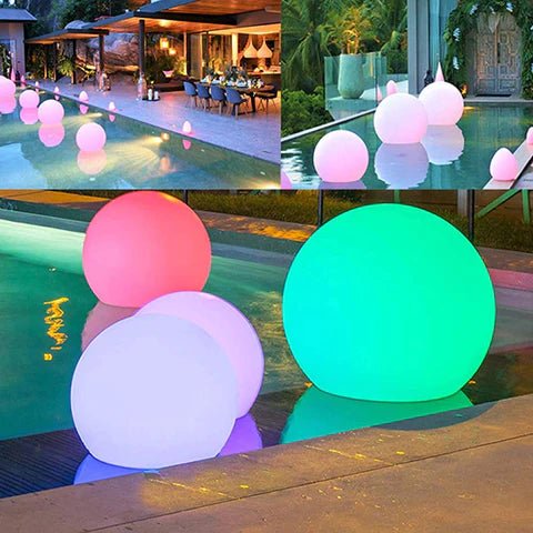 SphereBright - Lampada Sferica da Giardino Resistente alle Intemperie con Telecomando e 16 Colori
