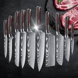 SteelSlice - Set de Couteaux de Cuisine Professionnels en Acier Inoxydable