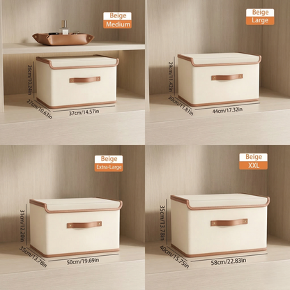 Storix - Boîte de rangement pliable élégante avec couvercle