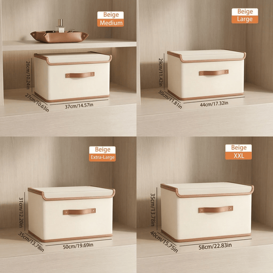 Storix - Elegante scatola portaoggetti pieghevole con coperchio
