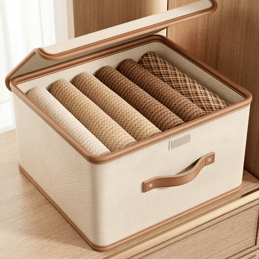 Storix - Elegante scatola portaoggetti pieghevole con coperchio