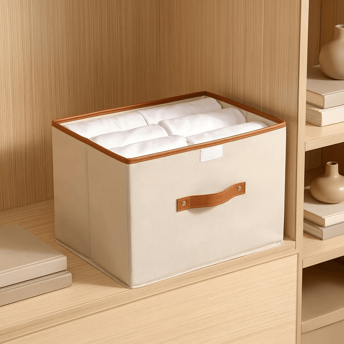 Storix - Elegante scatola portaoggetti pieghevole con coperchio