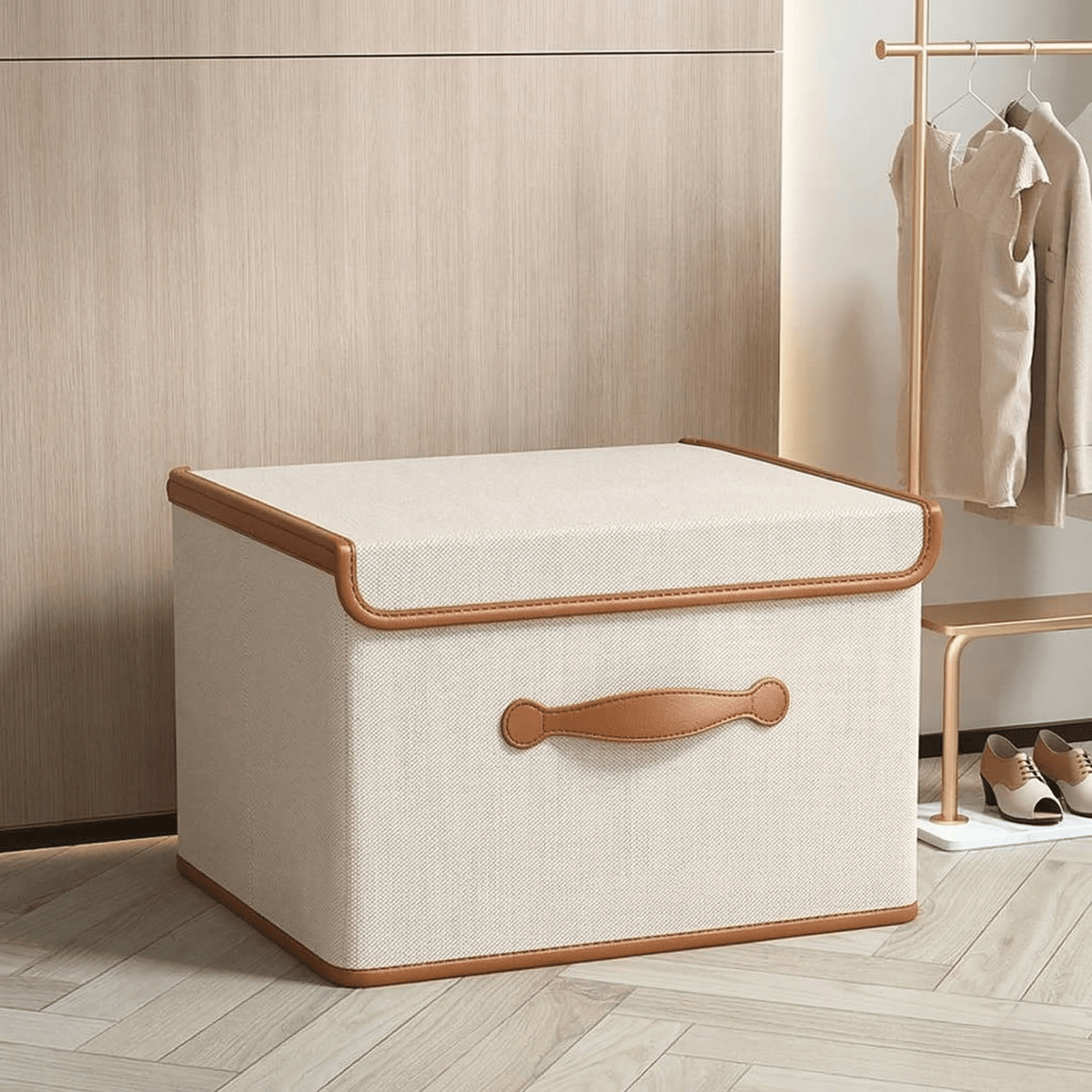 Storix - Elegante scatola portaoggetti pieghevole con coperchio