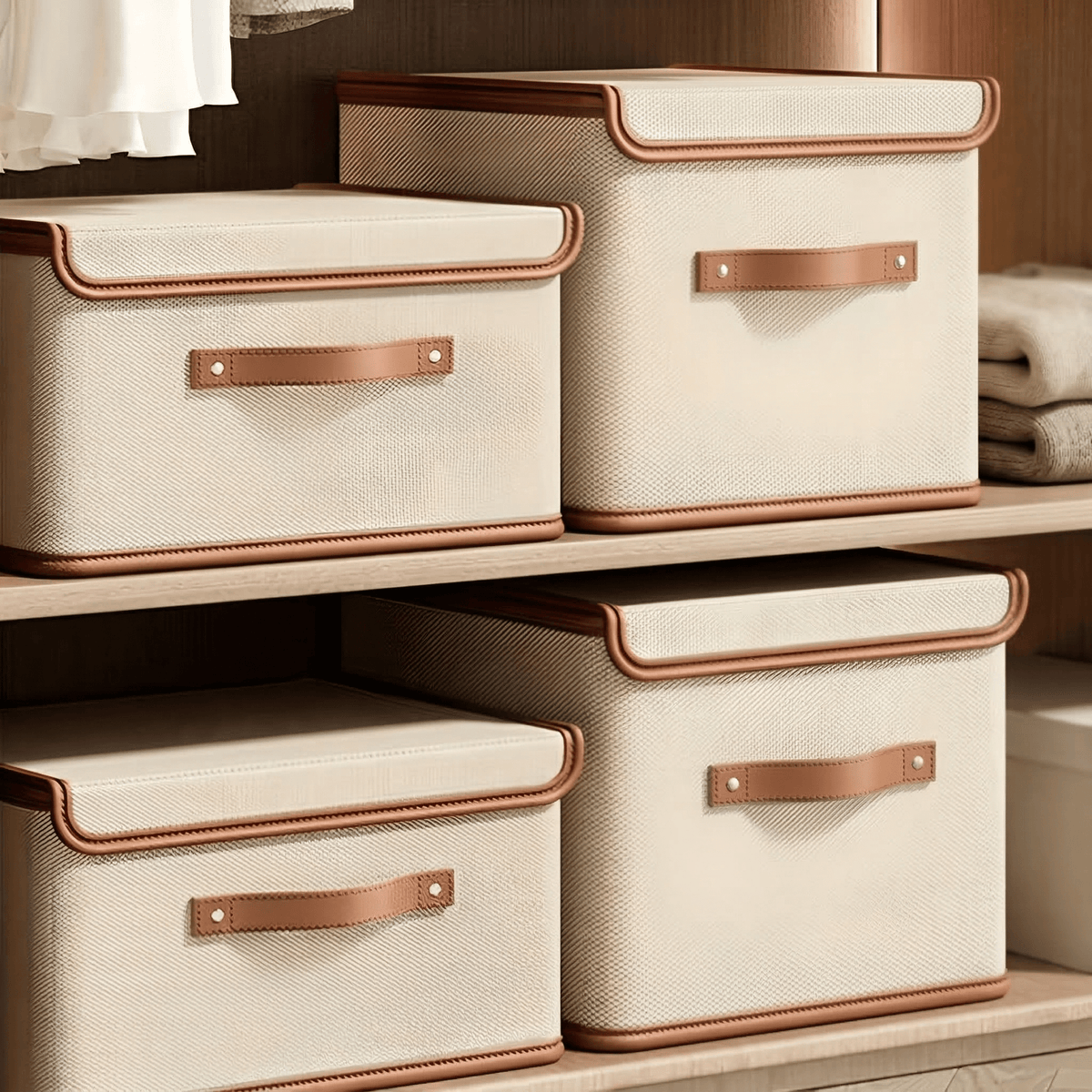 Storix - Elegante scatola portaoggetti pieghevole con coperchio