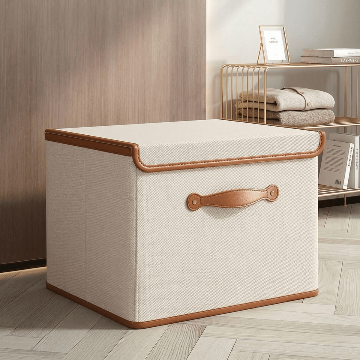Storix - Elegante scatola portaoggetti pieghevole con coperchio