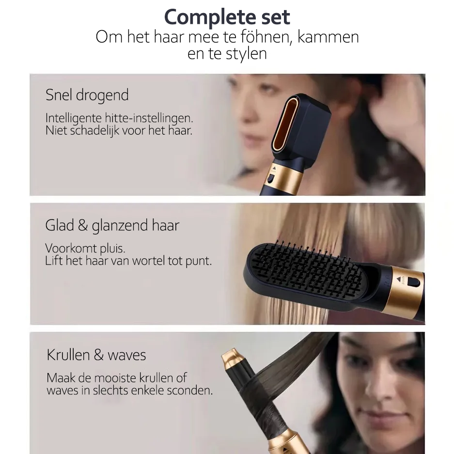 Styler Capillaire 5-en-1 Ionic - Coiffez, Lissez, Bouclez vos Cheveux