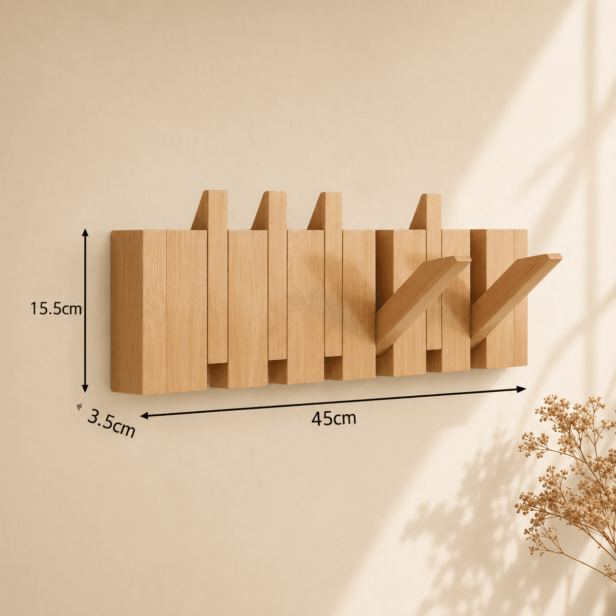 Support Mural en Bois pour Piano - Rangement Pratique et Élégant