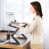 Support per Laptop Regolabile in Alluminio con Tappetino per Mouse Staccabile