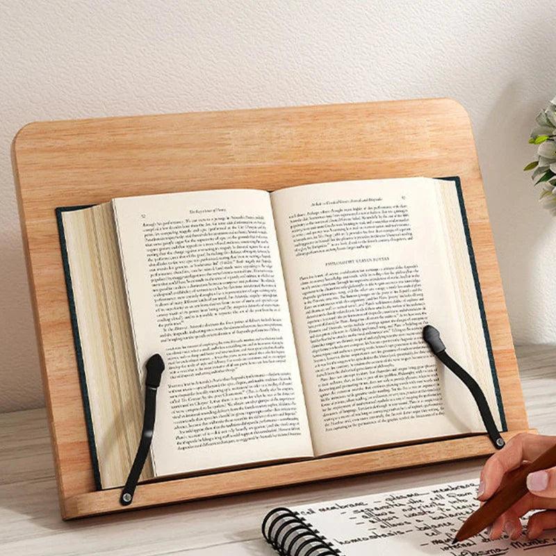 Support de Livre en Bois - Support de Lecture Réglable et Pliable