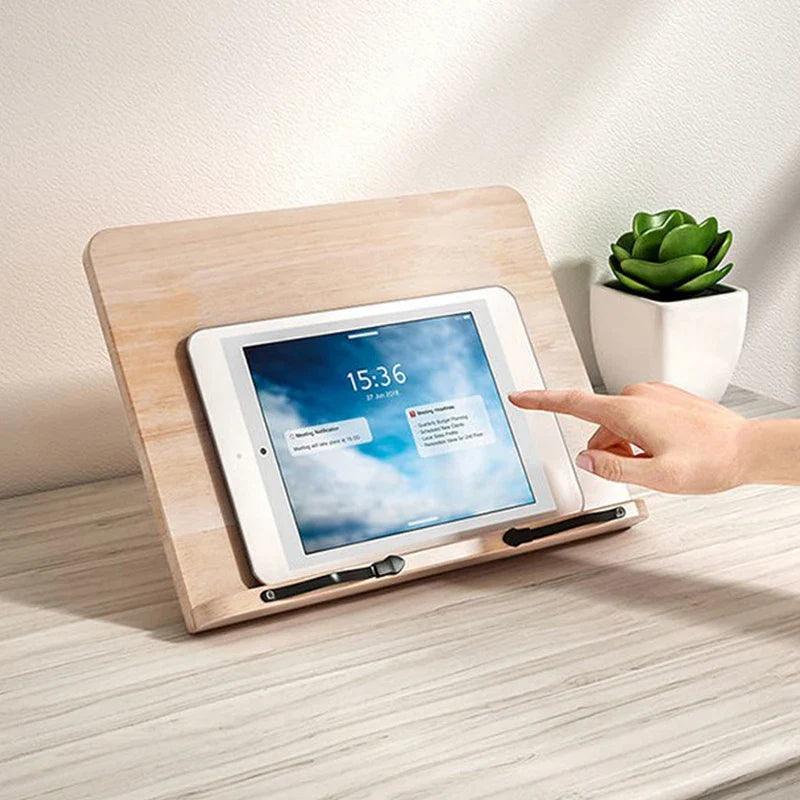 Support de Livre en Bois - Support de Lecture Réglable et Pliable