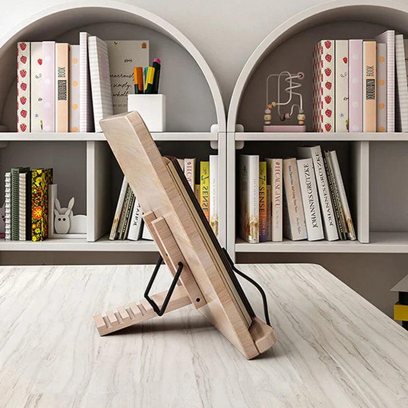 Support de Livre en Bois - Support de Lecture Réglable et Pliable