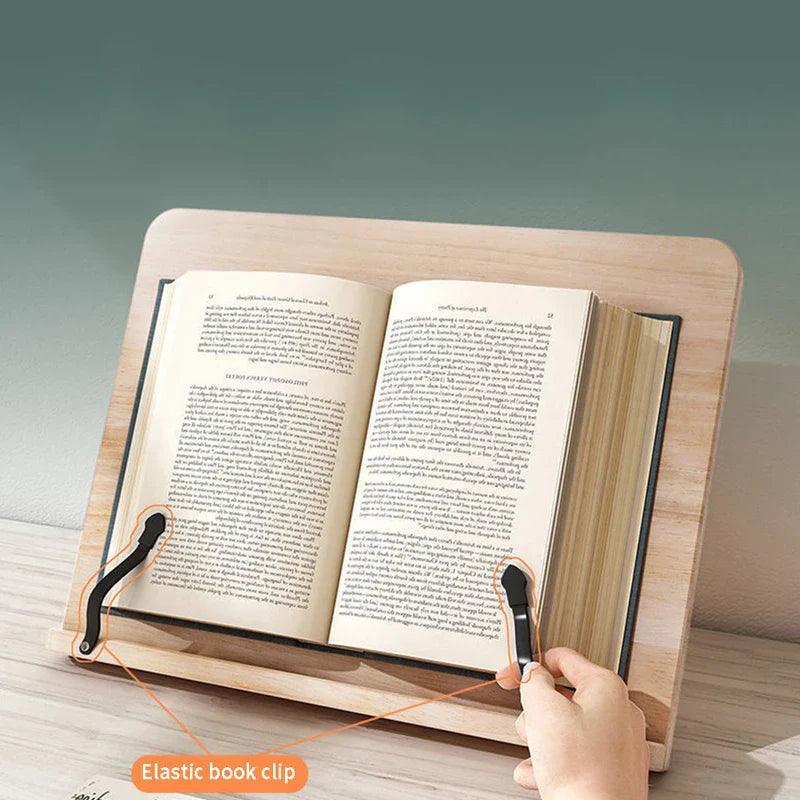 Support de Livre en Bois - Support de Lecture Réglable et Pliable