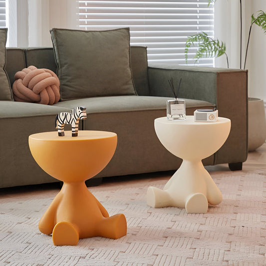 Table Basse Ronde en Plastique - Design Élégant et Fonctionnel
