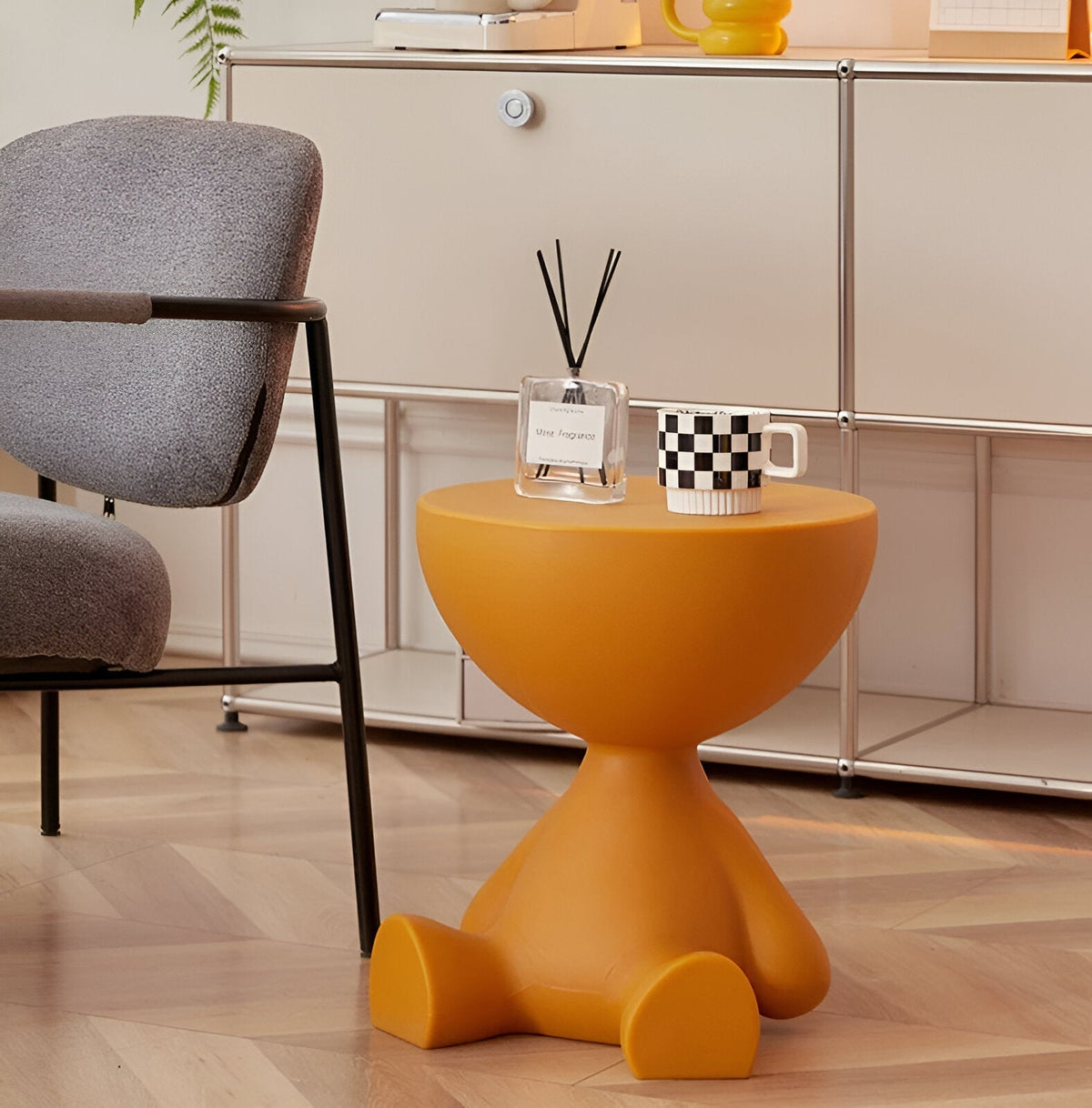 Table Basse Ronde en Plastique - Design Élégant et Fonctionnel