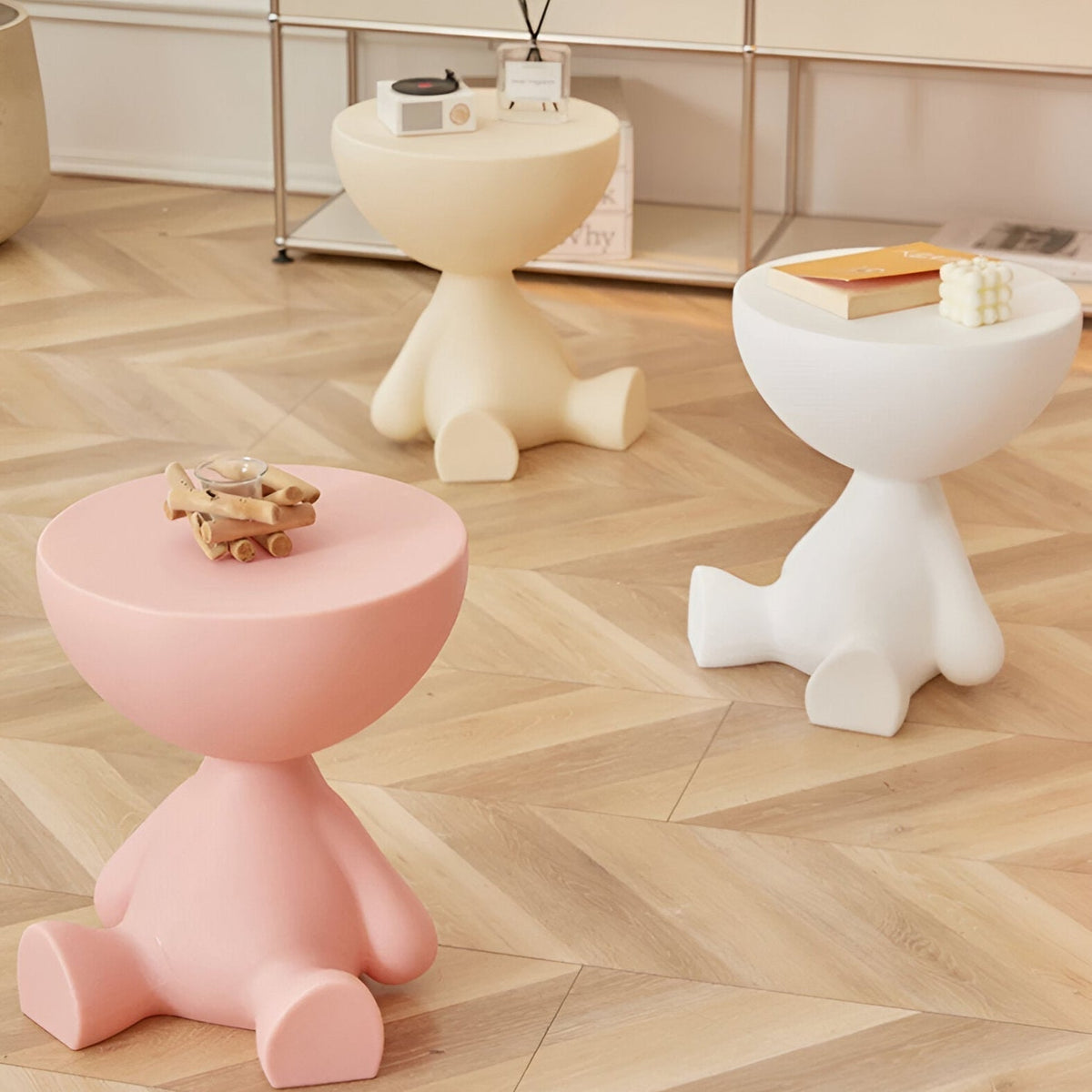 Table Basse Ronde en Plastique - Design Élégant et Fonctionnel