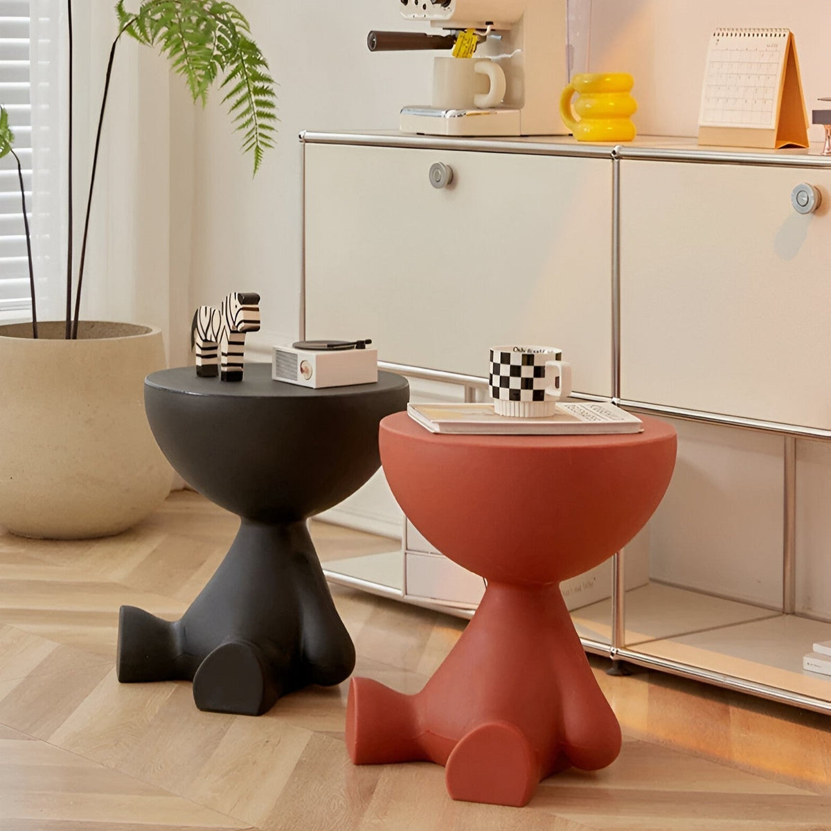 Table Basse Ronde en Plastique - Design Élégant et Fonctionnel