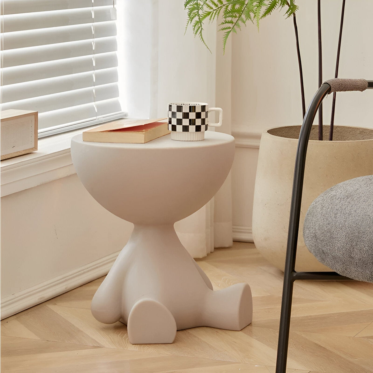 Table Basse Ronde en Plastique - Design Élégant et Fonctionnel
