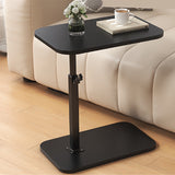 Table D'Appoint Réglable En Bois Noir Design Moderne 45-80 cm