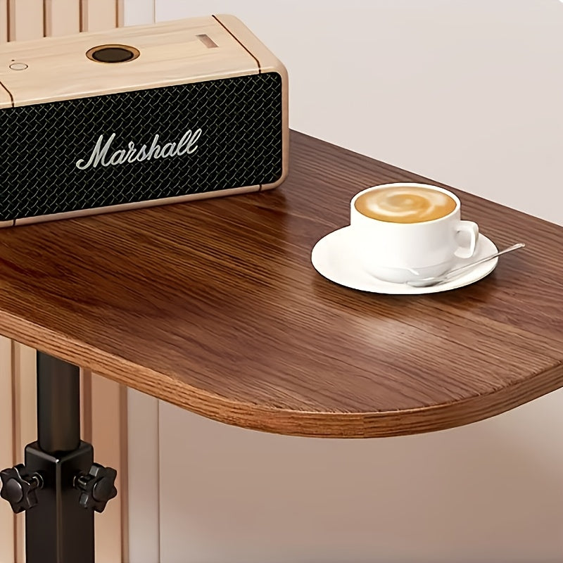Table D'Appoint Réglable En Bois Noir Design Moderne 45-80 cm