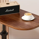 Table D'Appoint Réglable En Bois Noir Design Moderne 45-80 cm