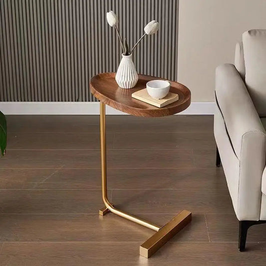 Table D'appoint Design Noir En Bois - Élégante Et Portable Pour Salon