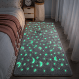 Tapis Enfant Lumineux - Motif Lune et Étoiles, Doux et Confortable