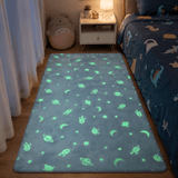 Tapis Enfant Lumineux - Motif Lune et Étoiles, Doux et Confortable