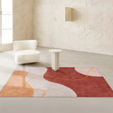 Tapis Salon Wabi-Sabi Géométrique 100% Polyester Doux